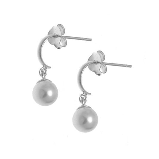 Cyanne Sterling Silver faux Pearl Post Earrings