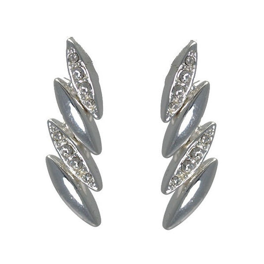 Deena Silver tone Post Earrings