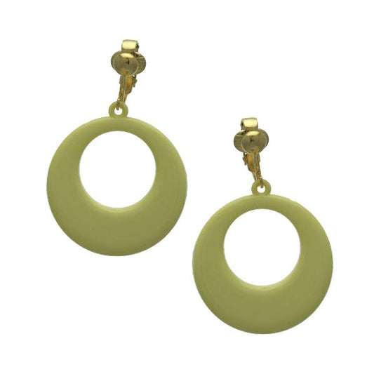 Dionyza Gold plated Baby Yellow Clip On Earrings