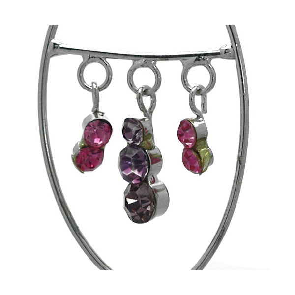 Eden Silver plated Pink Clip On Earrings