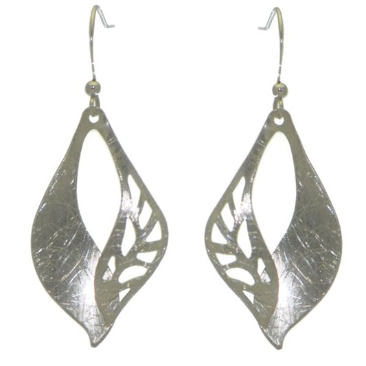 EININ silver plated marquise hook earrings