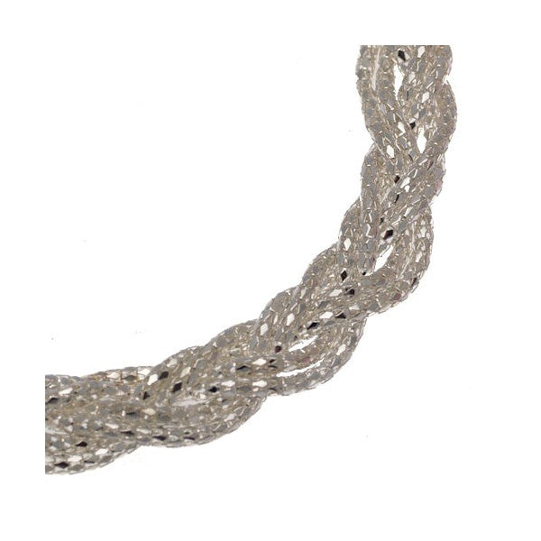 Elke Silver tone Plaited Necklace