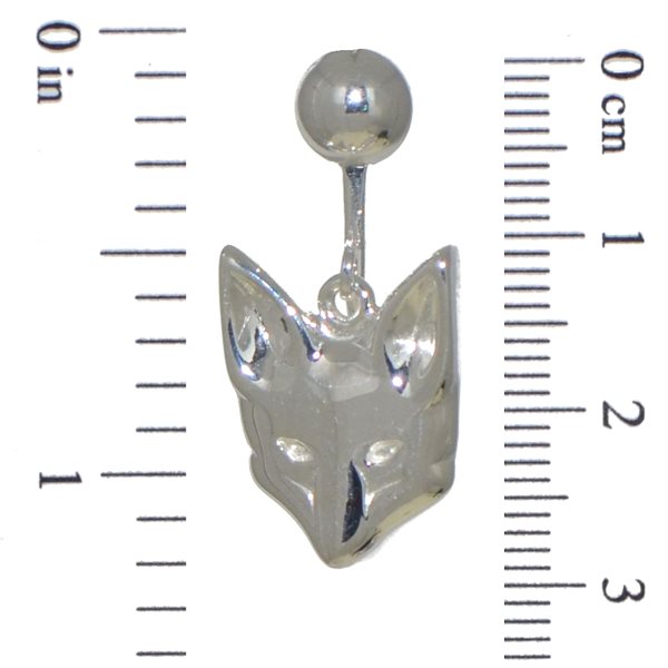 FOXY silver plated fox head clip on earrings by VIZ