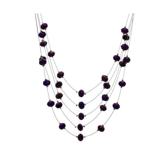 Frivolous Amethyst Multi Strand Necklace