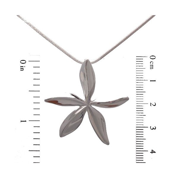GEOVANA Silver Plated Star Flower Pendant Necklace by VIZ