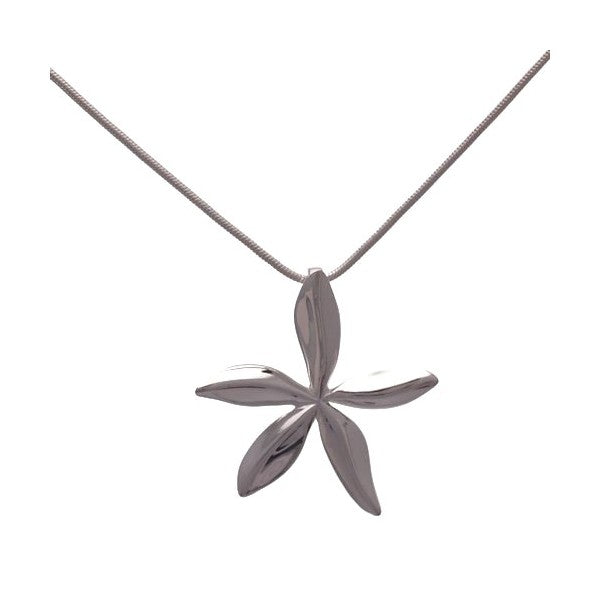 GEOVANA Silver Plated Star Flower Pendant Necklace by VIZ