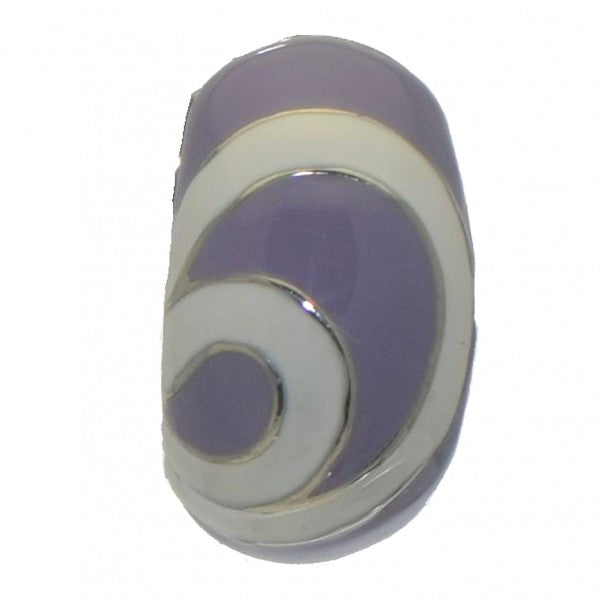 GIACINTOR silver tone purple white clip on earrings