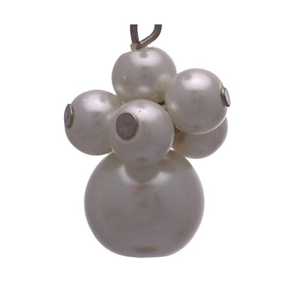 GIUDITTA Silver plated White faux Pearl Clip On Earrings