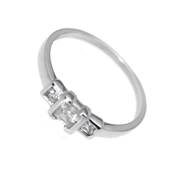 Goring Sterling Silver Cubic Zirconium Ring size R