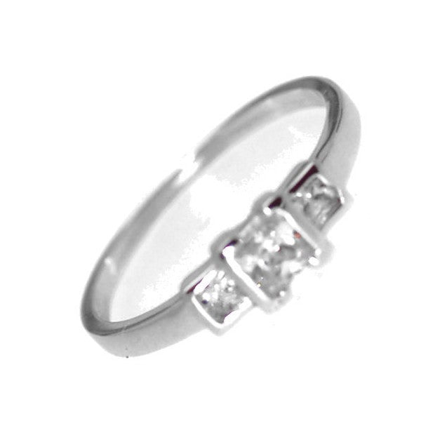 Goring Sterling Silver Cubic Zirconium Ring size R