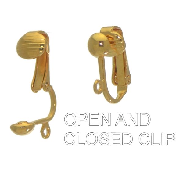 GORMLEY gold plated teardrop clip on earrings