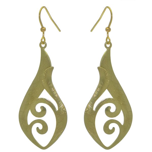 GORMLEY gold plated teardrop hook earrings