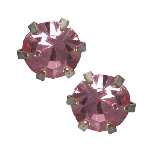 Hope 6mm Pink Stud Earrings