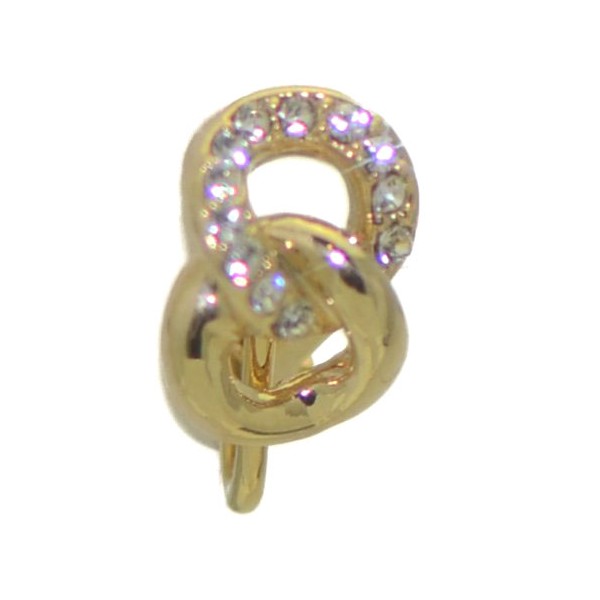 ICON Gold Plated Crystal Clip On Earrings by Rodney