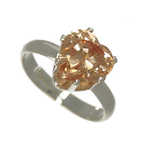 Idaho Silver Citrine Adjustable Fashion Ring