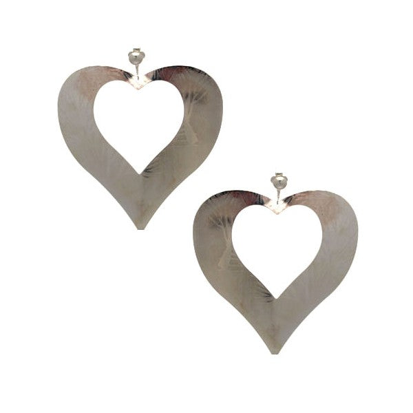 Idyll Silver plated Heart Clip On Earrings