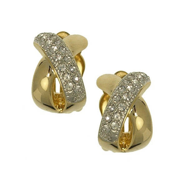 Imelda Gold plated Crystal Post earrings