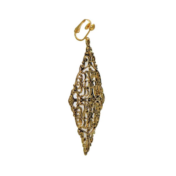 IRAVATI Gold plated Drop Clip On Earrings