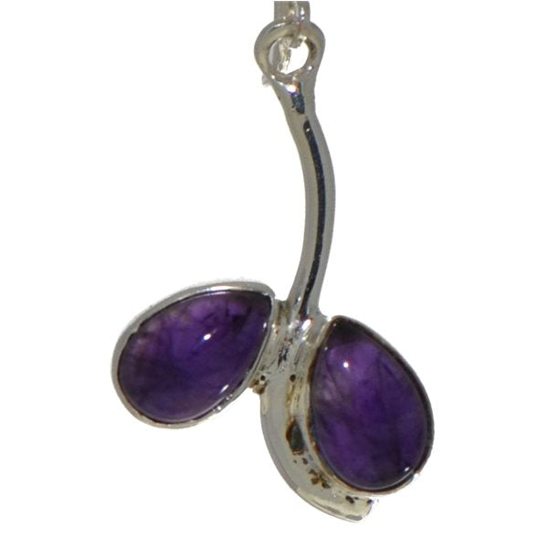 ISIS silver plated amethyst clip on earrings by VIZ