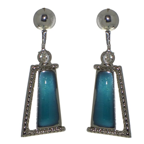 JANA silver plated turquoise clip on earrings by Rodney