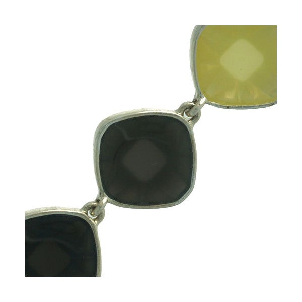 Kachina Silver plated Grey Lemon Clip On Earrings