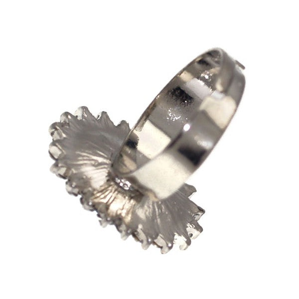 Kayt Silver tone Sapphire Crystal Fashion Ring