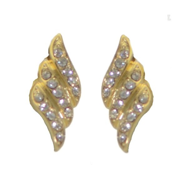KENNERA Gold Plated Crystal Clip On Earrings by Rodney
