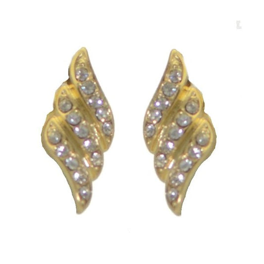 KENNERA Gold Plated Crystal Clip On Earrings by Rodney