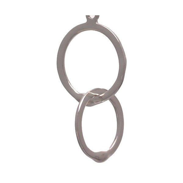 LANZA Silver Plated Double Hoop Pendant Necklace by VIZ