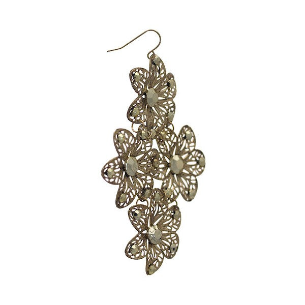 LARAMI Gold tone Flower Hook Earrings