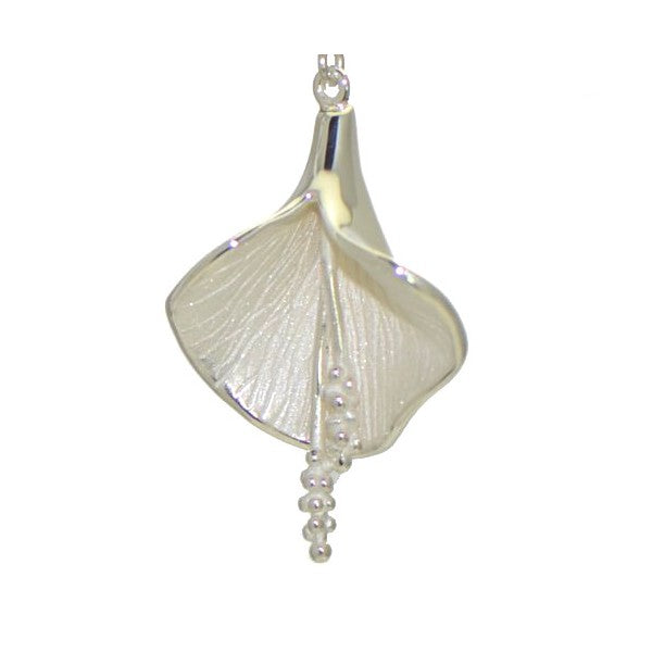 LILIBETH Silver Plated Lily Hook Earrings by VIZ