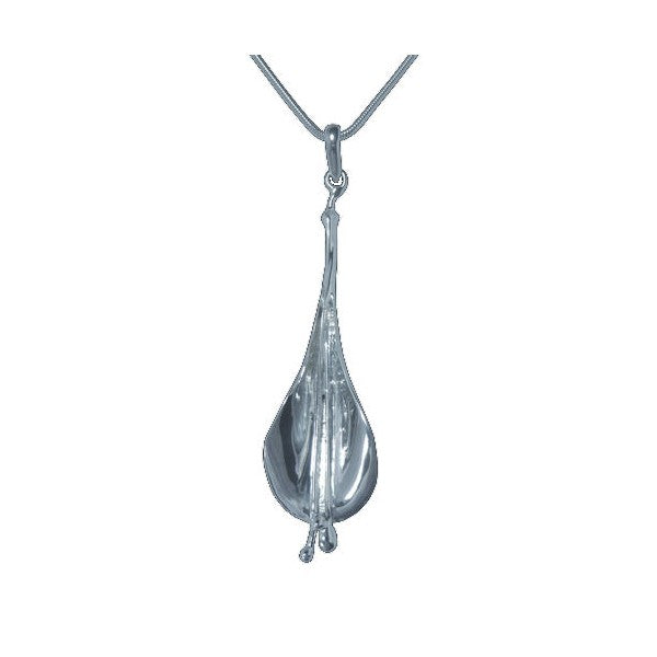 LILLIA Silver Plated Lillies Pendant Necklace by VIZ