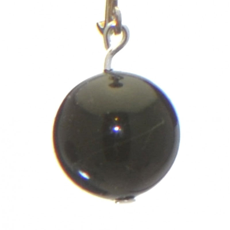 LINDA 12mm silver plated swarovski elements  black crystal clip on earrings