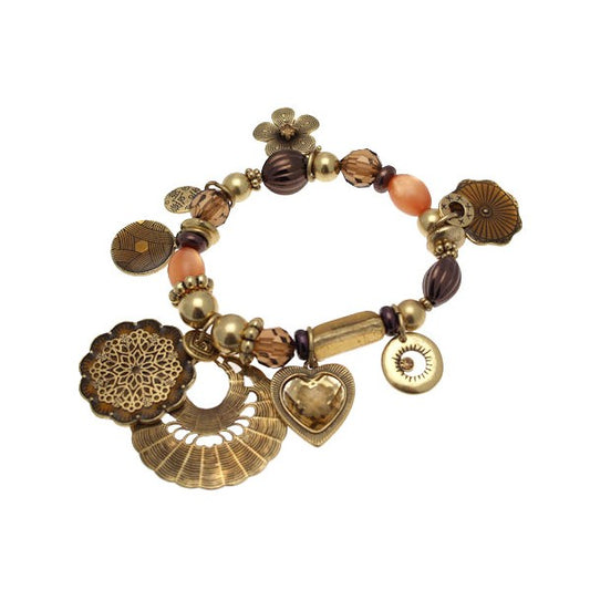 Litzy Gold tone Brown Bracelet