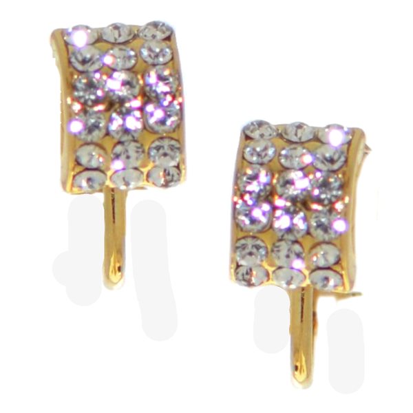 LORELEI gold plated crystal clip on by Rodney