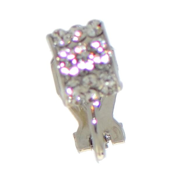 LORELEI silver plated crystal clip on by Rodney