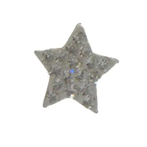 MAB Sterling Silver 10mm Crystal Star Post Earrings