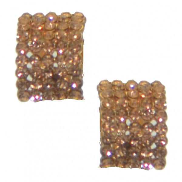 MADELEINE rose gold plated crystal clip on earrings