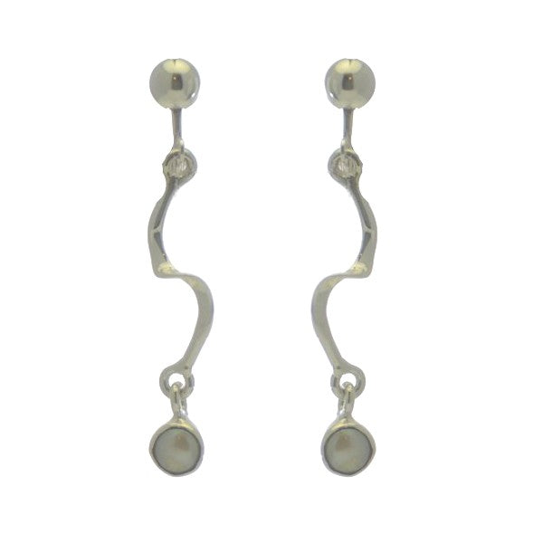 MADONNA Silver Plated faux Pearl Clip On Earrings by VIZ