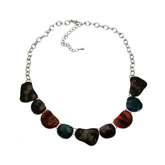 Mariama Silver tone Multi-Col Necklace