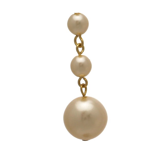 Martinique Gold plated Cream faux Pearl Clip On Earrings