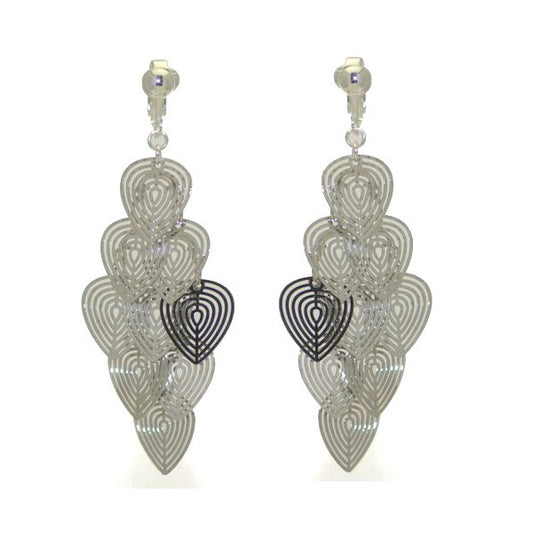 MELISANDE Silver plated Hearts Clip On Earrings