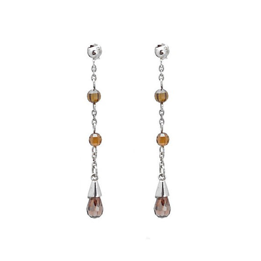 Nariko Coffee CZ Earrings