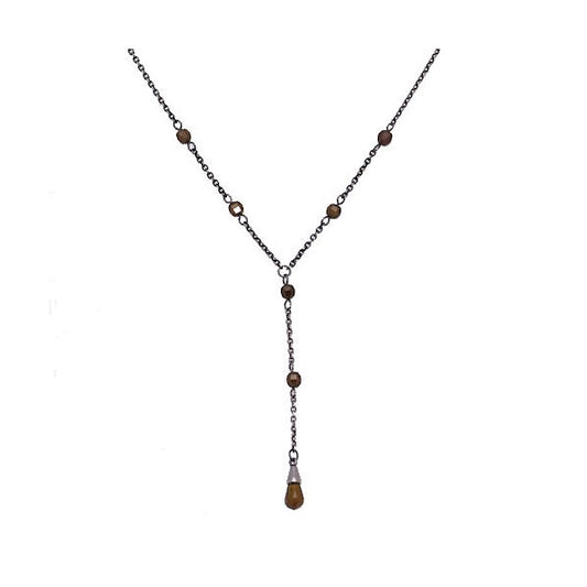 Nariko Coffee CZ Necklace