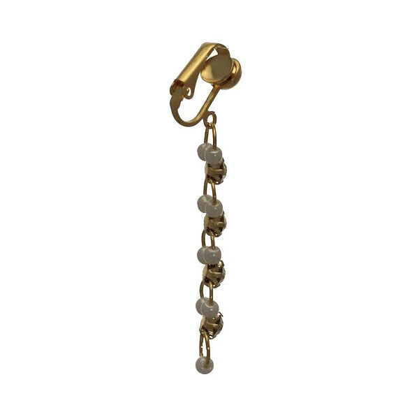 Nastasia Long Gold tone Clip On Earrings