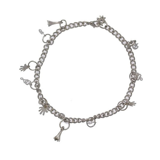 NEELANJANA Silver Plated Ankle Chain