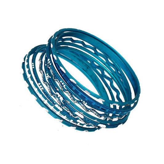 Neilianne Turquoise 10pc Bangle Set