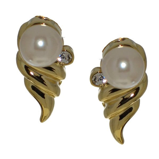 NEITH gold plated clip on earrings by Rodney