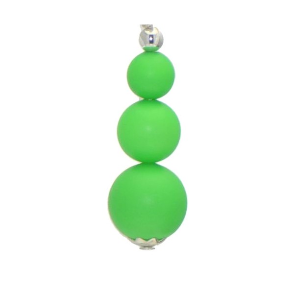 NEON GREEN Silver Plated Clip On Earrings