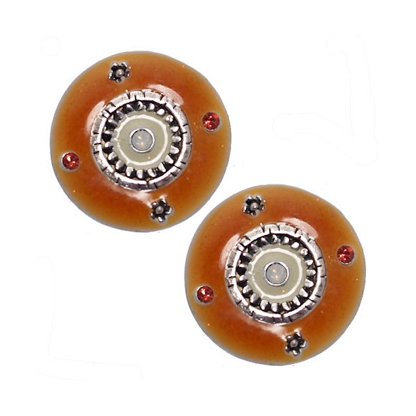 Nezetta Orange Clip On Earrings